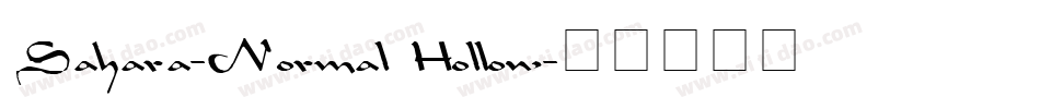 Sahara-Normal Hollow字体转换